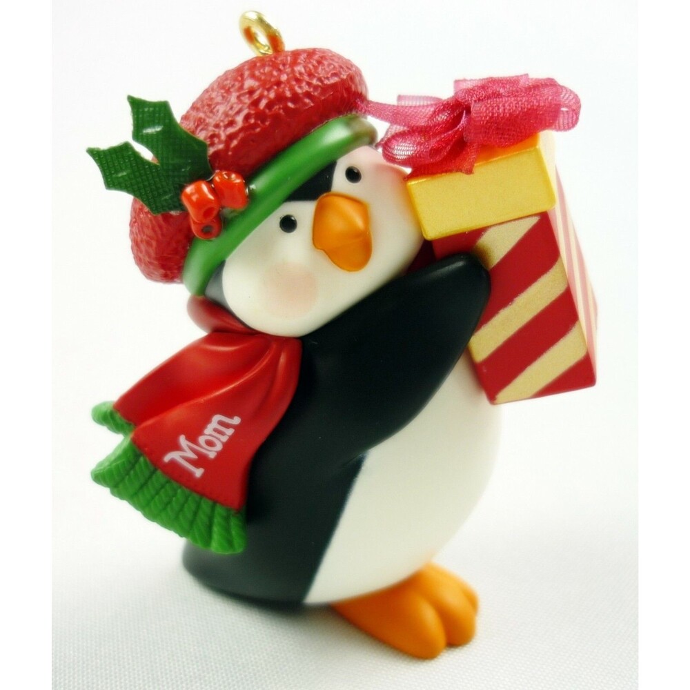 Hallmark Keepsake Christmas Holiday Ornament MOM Penguin 2003 with Card and Box
